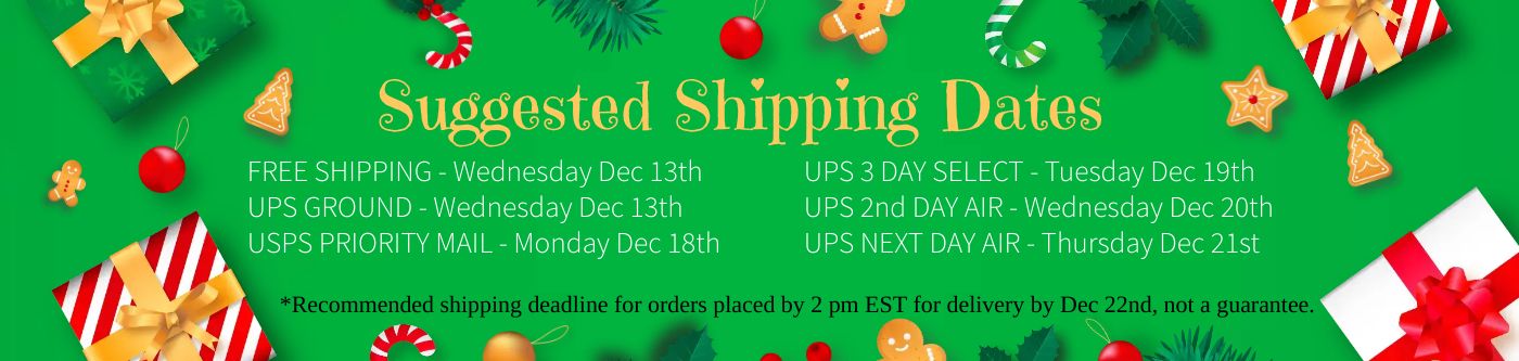 Suggested Holiday Shipping Dates